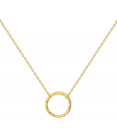 Gold Necklace for Women Pendant 18K Gold Filled Dainty Chain Simple Jewelry Karma $11.20 Necklaces