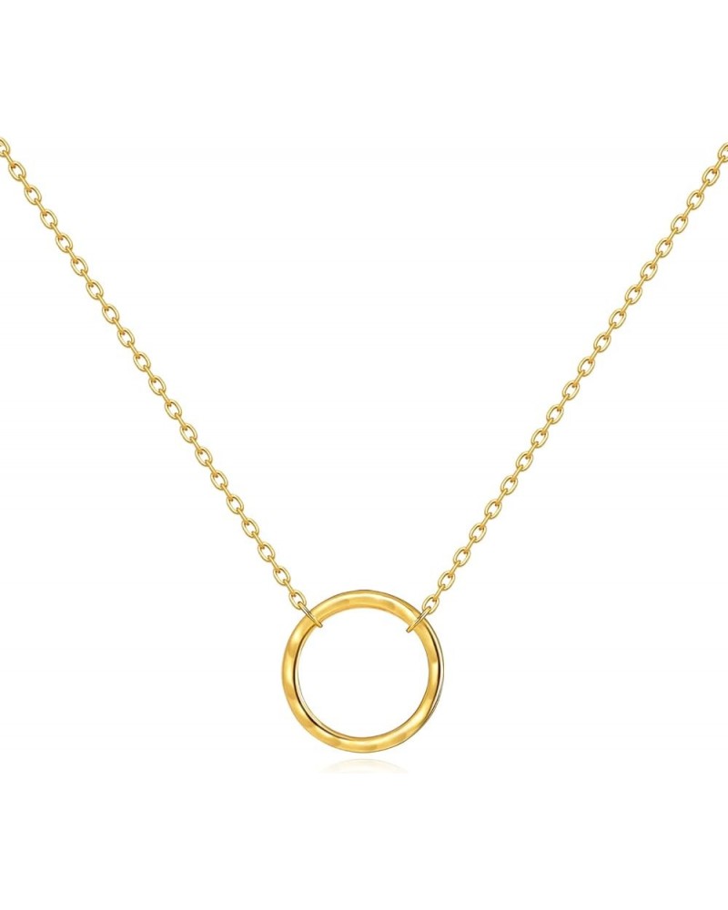 Gold Necklace for Women Pendant 18K Gold Filled Dainty Chain Simple Jewelry Karma $11.20 Necklaces