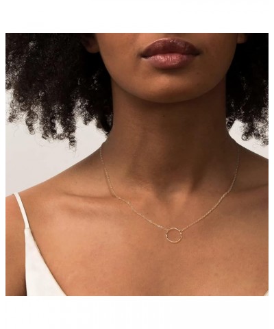 Gold Necklace for Women Pendant 18K Gold Filled Dainty Chain Simple Jewelry Karma $11.20 Necklaces