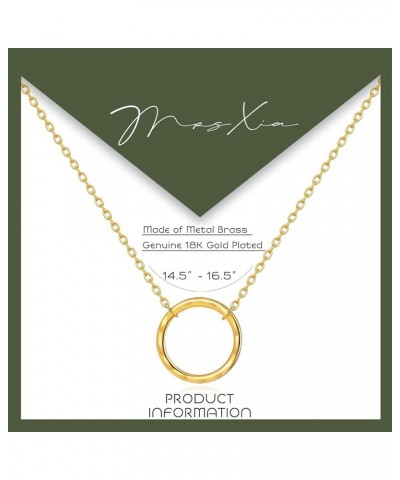 Gold Necklace for Women Pendant 18K Gold Filled Dainty Chain Simple Jewelry Karma $11.20 Necklaces