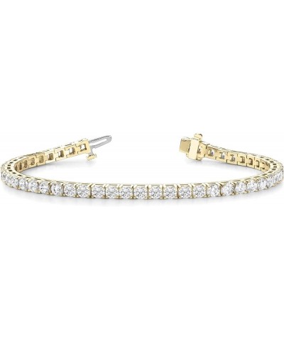 5 to 20 Carat LAB GROWN Classic Diamond Tennis Bracelet 4 Prong Ultra Premium Collection D-E VS1-VS2 Yellow Gold 8.0 carats $...