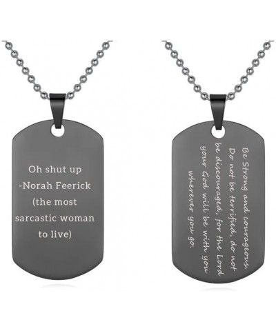 AIbeads Personalized Dog Tag Engrave Text Font Memorial, Custom Stainless Steel Necklace,Unique Military Style Gift to Boyfri...