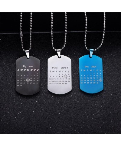 AIbeads Personalized Dog Tag Engrave Text Font Memorial, Custom Stainless Steel Necklace,Unique Military Style Gift to Boyfri...