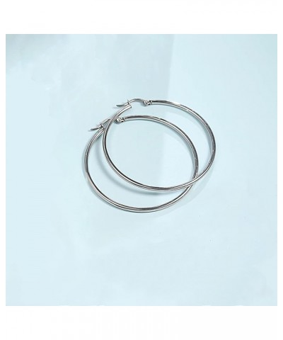 Titanium Hoop Earrings Hypoallergenic - Implant Grade Pure Titanium G23 Lightweight Big Hoops for Women Girls Sensitive Ears ...