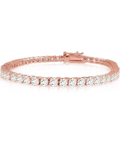 2-20 Carat NATURAL Classic Diamond Tennis Bracelet 4 Prong Luxury Collection (H-I Color, SI1-SI2 Clarity) Rose Gold 3.0 carat...