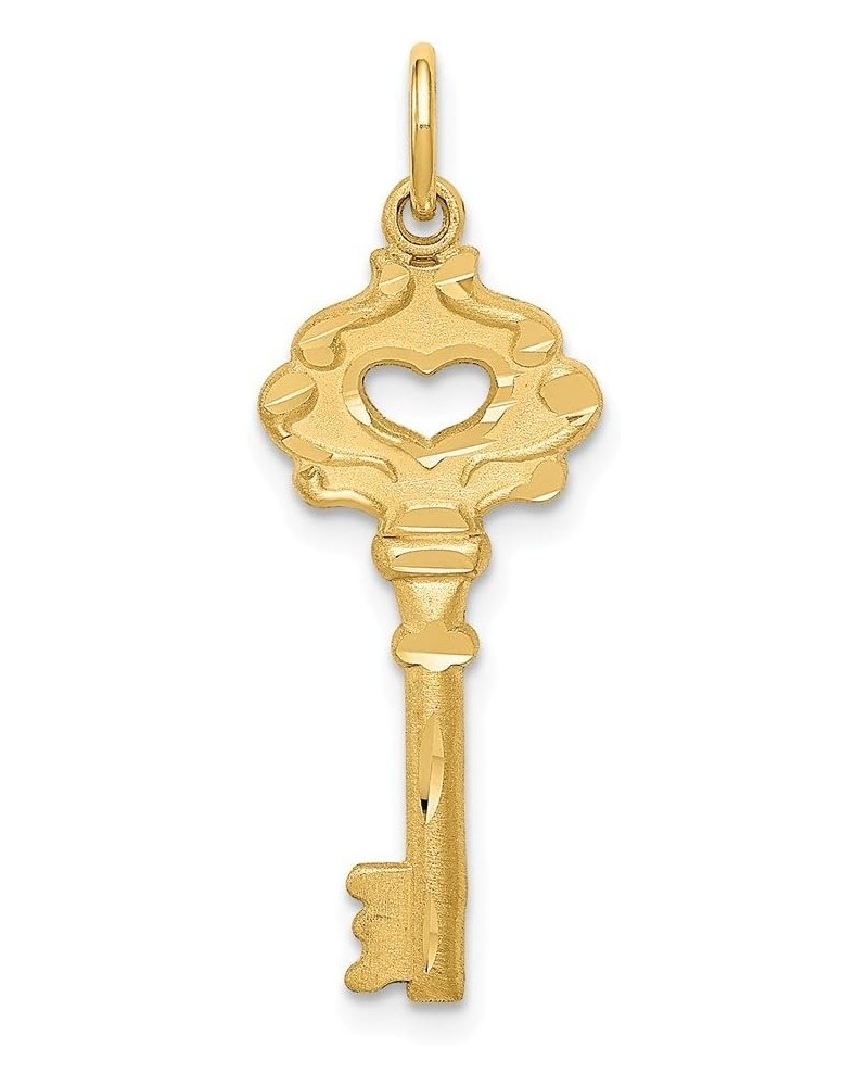 14K Yellow Gold Key Charm $63.99 Bracelets