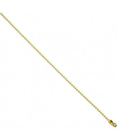 1mm-6mm 14k Yellow Gold Plated Ball Military Chain Necklace or Bracelet 7.0 Inches 2.3mm Bracelet $15.51 Bracelets