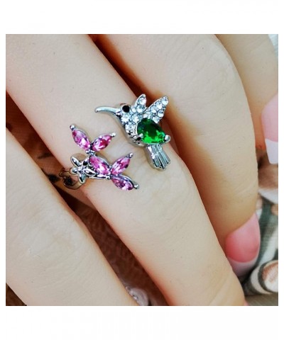 Exquisite Jewelry Ring Love Rings Elegant Cubic Zirconia Flower Bird Open Ring Women Party Wedding Jewelry Gift Wedding Band ...