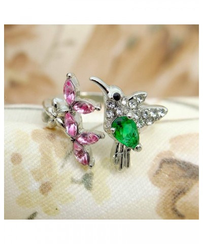 Exquisite Jewelry Ring Love Rings Elegant Cubic Zirconia Flower Bird Open Ring Women Party Wedding Jewelry Gift Wedding Band ...