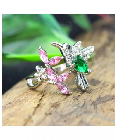 Exquisite Jewelry Ring Love Rings Elegant Cubic Zirconia Flower Bird Open Ring Women Party Wedding Jewelry Gift Wedding Band ...