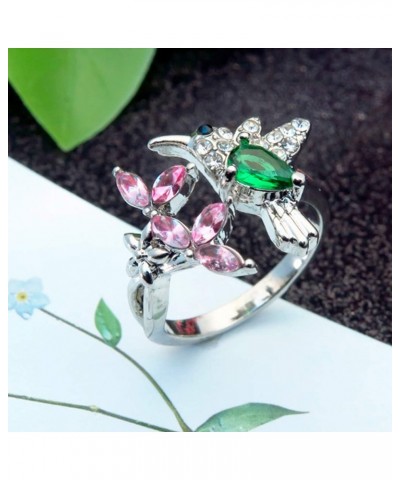 Exquisite Jewelry Ring Love Rings Elegant Cubic Zirconia Flower Bird Open Ring Women Party Wedding Jewelry Gift Wedding Band ...