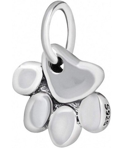 Paw Print Animal Charms 925 Sterling Silver Dangle Large Hole Beads for Pandora European Bracelet $10.59 Bracelets