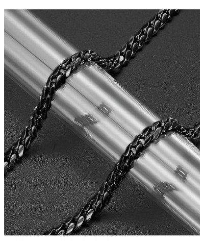 Solid 925 Sterling Silver Curb Chain Necklace for Men 4mm Chain White Gold Plated Outer Layer 18 20 22 24 26Inch 4mm-24inch C...