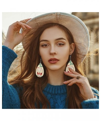 Fashion Copper Plated Silver Earring MDF Wood Drop/Leaf Lightweight Earrings Multi 4 $6.11 Earrings