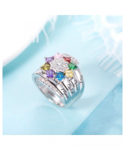 Personalized Birthstone Rings For Women 925 Sterling Silver Custom Name Ring Grandma Mothers Day Birthday Gifts Style 16 $25....