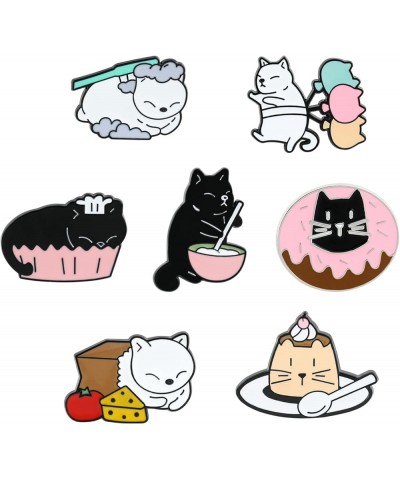 Funny Halloween Enamel Pins Set - Cat Play With Pumpkin Candy Magic Hat Brooch Pins Cute Aesthetic Lapel Badge Pins for Backp...