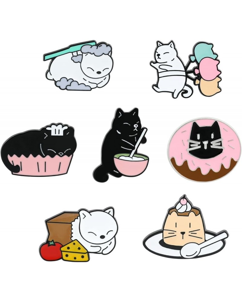 Funny Halloween Enamel Pins Set - Cat Play With Pumpkin Candy Magic Hat Brooch Pins Cute Aesthetic Lapel Badge Pins for Backp...