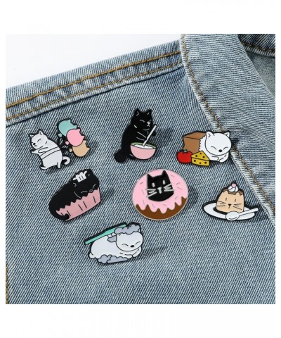 Funny Halloween Enamel Pins Set - Cat Play With Pumpkin Candy Magic Hat Brooch Pins Cute Aesthetic Lapel Badge Pins for Backp...