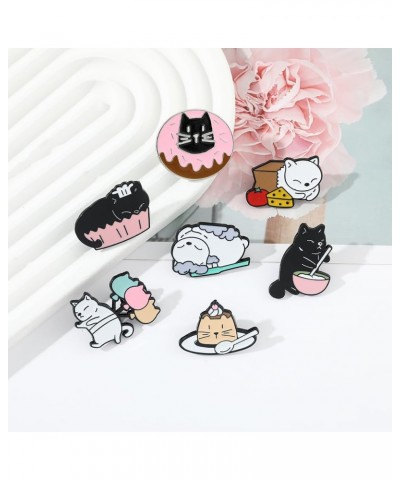 Funny Halloween Enamel Pins Set - Cat Play With Pumpkin Candy Magic Hat Brooch Pins Cute Aesthetic Lapel Badge Pins for Backp...