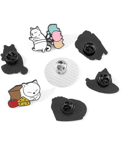 Funny Halloween Enamel Pins Set - Cat Play With Pumpkin Candy Magic Hat Brooch Pins Cute Aesthetic Lapel Badge Pins for Backp...