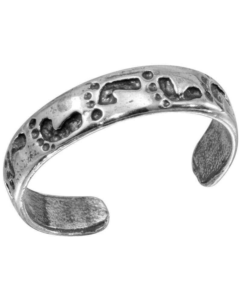 Sterling Silver Footprint Adjustable Toe Ring $10.79 Body Jewelry