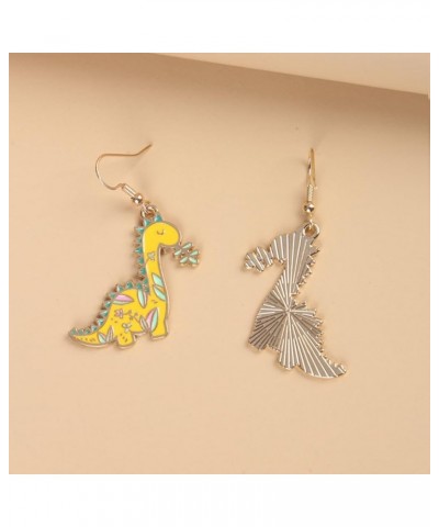 Cute Animal Snake Bite Earrings for Girls Flamingo Earrings for Women Colorful 3D Dinosaur Chicken Cat Earrings Green Peacock...