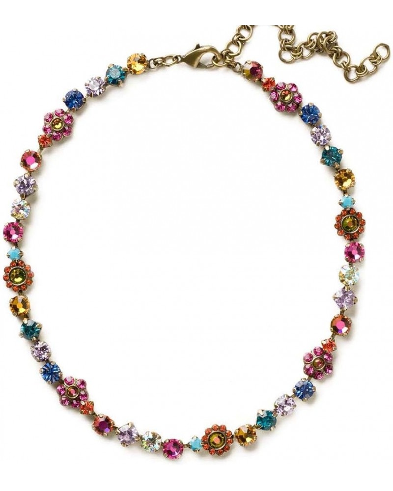 Sorrelli Classic Floral Tennis Necklace Southwest Brights Antique Gold-Tone $47.50 Necklaces