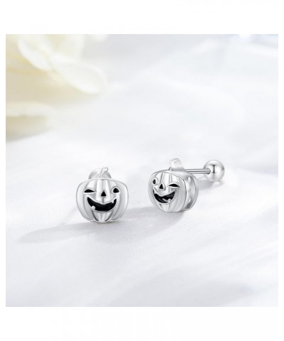 Bat/Spider/Skull/Pumpkin Earrings for Women Girls 925 Sterling Silver Gothic Halloween Earrings Jewelry Halloween Party Gifts...