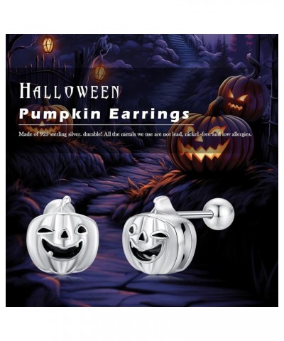 Bat/Spider/Skull/Pumpkin Earrings for Women Girls 925 Sterling Silver Gothic Halloween Earrings Jewelry Halloween Party Gifts...