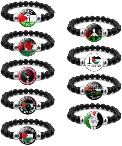 Palestine Flag Bracelet,Adjustable Bracelet Wristband Palestinian Flag Jewelry for Women Men,Adjustable Palestinian Flag Wris...