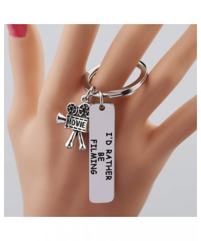 Movie Camera Keychain I'd Rather Be Filming Jewelry Gift For Director Videographer Writer I'd Rather Be Filming Keychain $6.1...