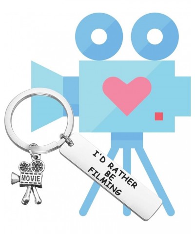 Movie Camera Keychain I'd Rather Be Filming Jewelry Gift For Director Videographer Writer I'd Rather Be Filming Keychain $6.1...