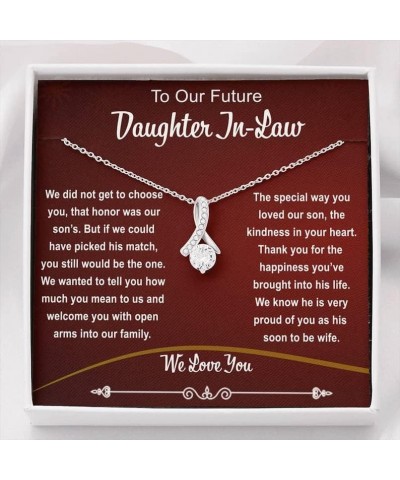 Future Daughter in Law Gifts, Welcoming Daughter In Law Into Family, To My Future Daughter-In-Law Necklace, Wedding Present f...