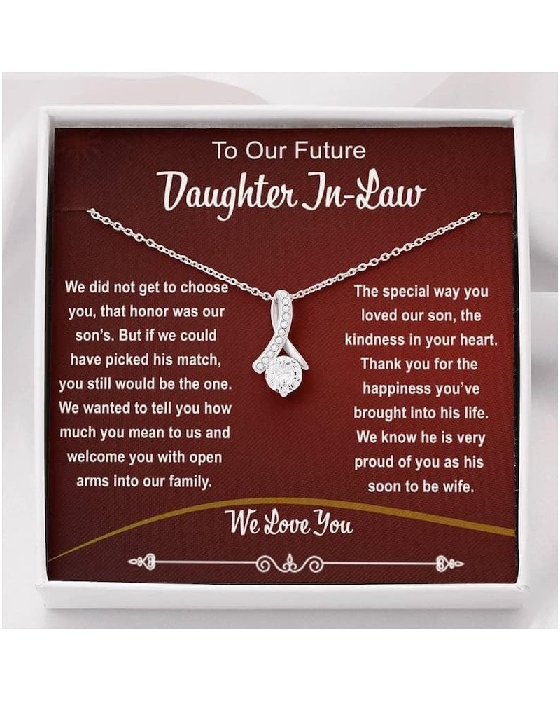 Future Daughter in Law Gifts, Welcoming Daughter In Law Into Family, To My Future Daughter-In-Law Necklace, Wedding Present f...