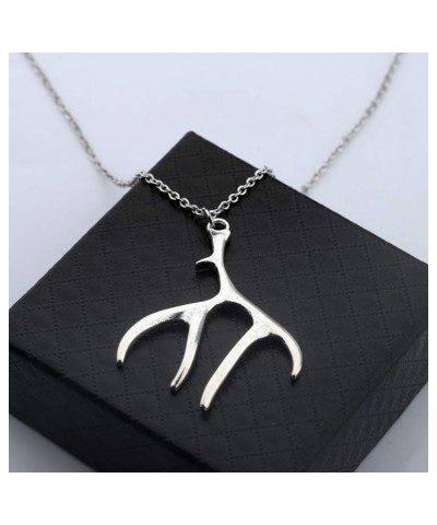 Simple Elk Deer Antler Branch Pendant Necklace for Women Teen Girls Christmas Gifts Raindeer Elk Jewelry Antler necklace $8.1...