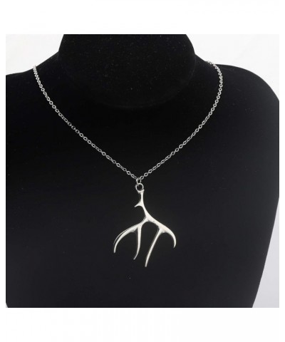 Simple Elk Deer Antler Branch Pendant Necklace for Women Teen Girls Christmas Gifts Raindeer Elk Jewelry Antler necklace $8.1...