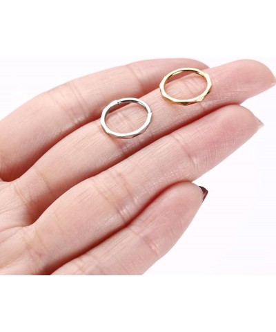 Daith Jewelry Conch Piercing Jewelry 16G Hoop 316L Surgical Steel 8mm 10mm Hinged Nose Rings Clicker Earring for Women Earrin...