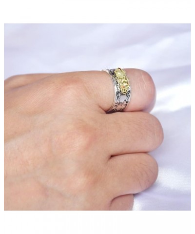 990 Silver Feng Shui PiXiu Adjustable Ring MANI Mantra Protection Wealth Ring LiTi_01_SteringSilver_Gold $24.44 Rings