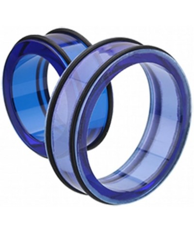 Supersize Basic Acrylic No Flare Ear Gauge WildKlass Tunnel Plug (Sold as Pairs) 2" (51mm) Blue $13.76 Body Jewelry