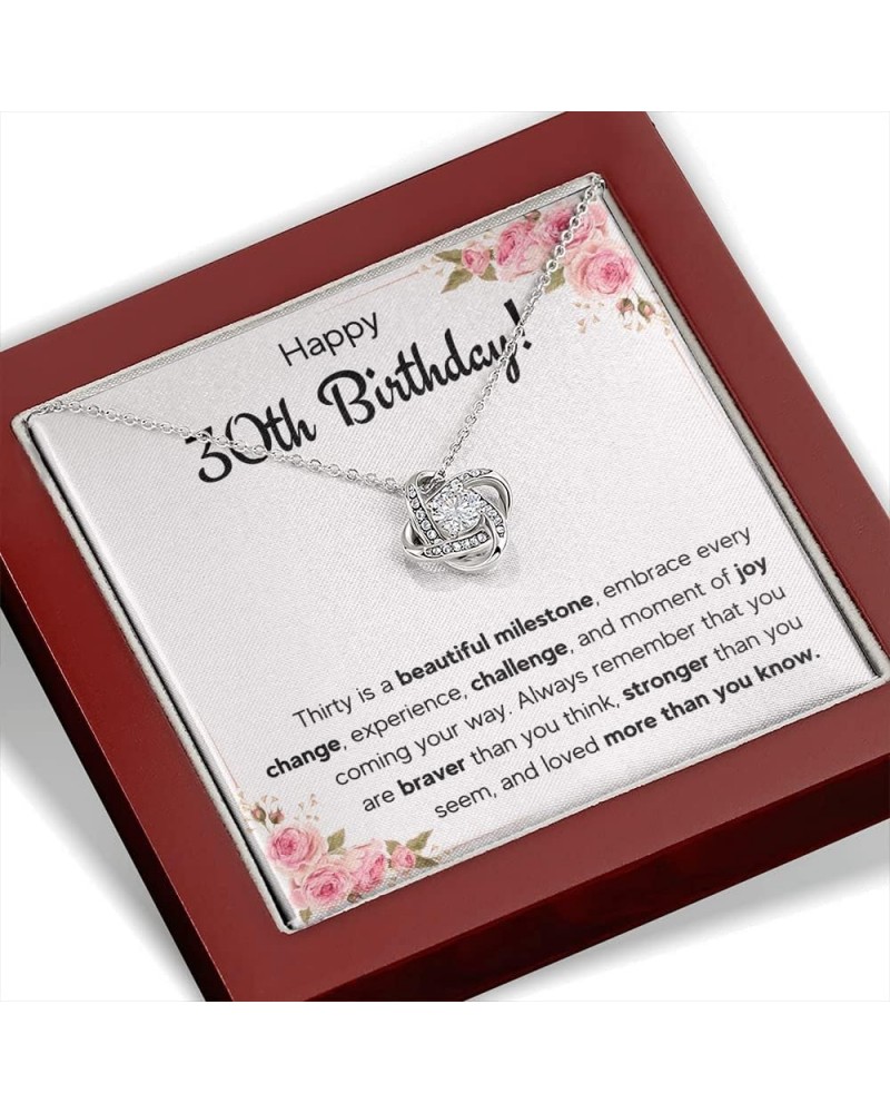 30th 40th 50th 60th 70th Birthday Gifts for Women, Happy Birthday Jewelry Necklace Pendant Gift for Her with Message Card and...