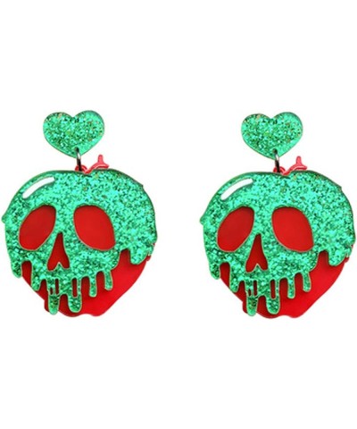 Halloween Theme Earrings Funny Acrylic Cartoon Pumpkin Ghost Skull Bat Dangle Earrings Creative Nightclub Spider Witch Jewelr...