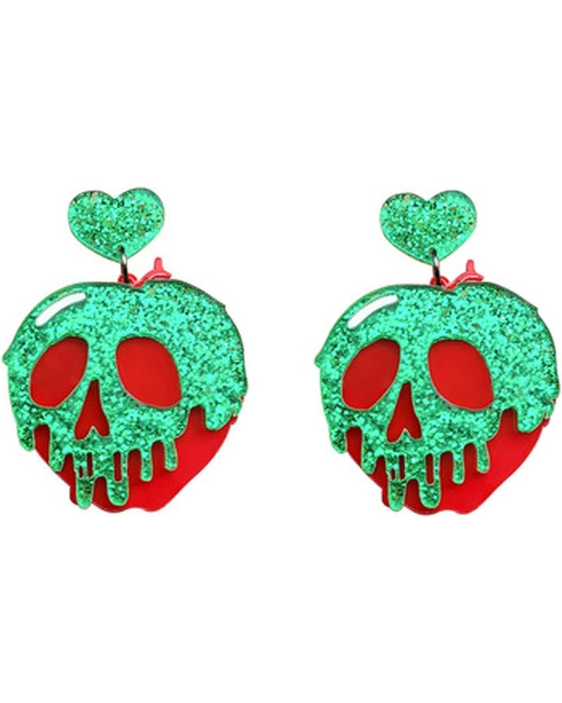 Halloween Theme Earrings Funny Acrylic Cartoon Pumpkin Ghost Skull Bat Dangle Earrings Creative Nightclub Spider Witch Jewelr...