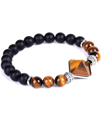 Healing Crystal Bracelet for Women Tiger Eye Beaded Bracelet 8mm Anti-anxiety Yoga Bracelet Jewelry Gift for Girls Mother Gra...