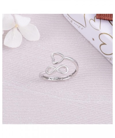 925 Sterling Silver Inspirational Jewelry Rings Adjustable Ring Personality Encouragement Gift for Teens Girls Women Always M...