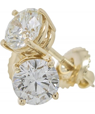 14k Yellow Gold Lab Grown Diamond Stud Earrings IGI Certified (I-J Color, VS2-SI1 Clarity) 1.5 carats $762.45 Earrings