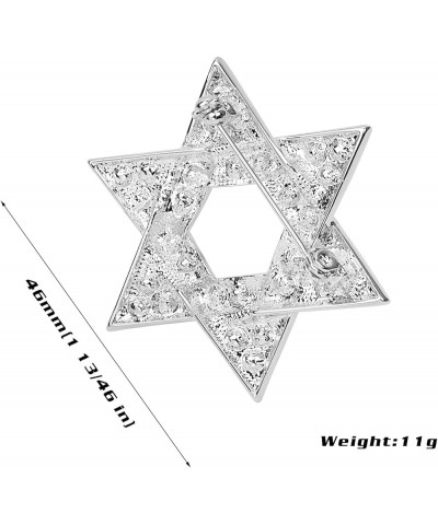 Sparkle Crystal Star of David Brooch Pin Rhinestone Star Bouquet Brooch Pin Lapel Pins Spiritual Brooch Badge Silver $10.91 B...