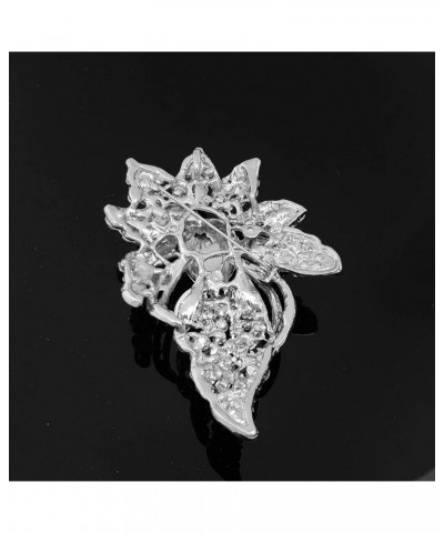 Women's Fashion Austrian Crystal Floral Pave Bouquet Statement Brooch Pin Hematite + Gun Metal Tone $11.99 Brooches & Pins