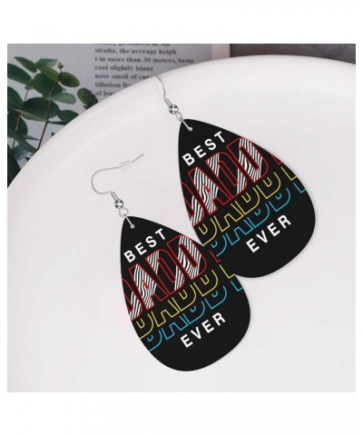 Leopard Faux Leather Earrings for Women Dangle Lightweight Teardrop Earrings Pattern (1) $10.25 Earrings