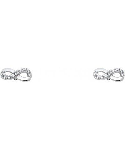 14k Yellow OR White Gold Infinity Stud Earrings with Screw Back White Gold $32.86 Earrings