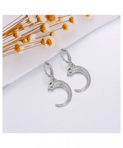 Cubic Zirconia Dangle Earrings for Women Angel/Heart/Animal Huggie Hoop Earrings Pave CZ Hypoallergenic Earrings Jewelry Vale...